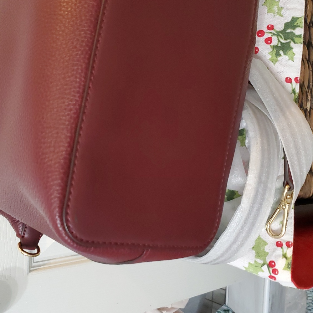 Michael Kors Burgundy Leather Satchel - Picture 5 of 6